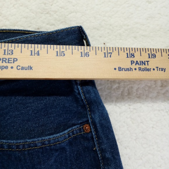 Levi Strauss Co 505 Mens W32 L30 Dark Wash Straight Leg Jeans - Picture 2 of 9